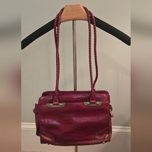 Bueno Red Western Style Handbag, Multiple Compartments (1206)